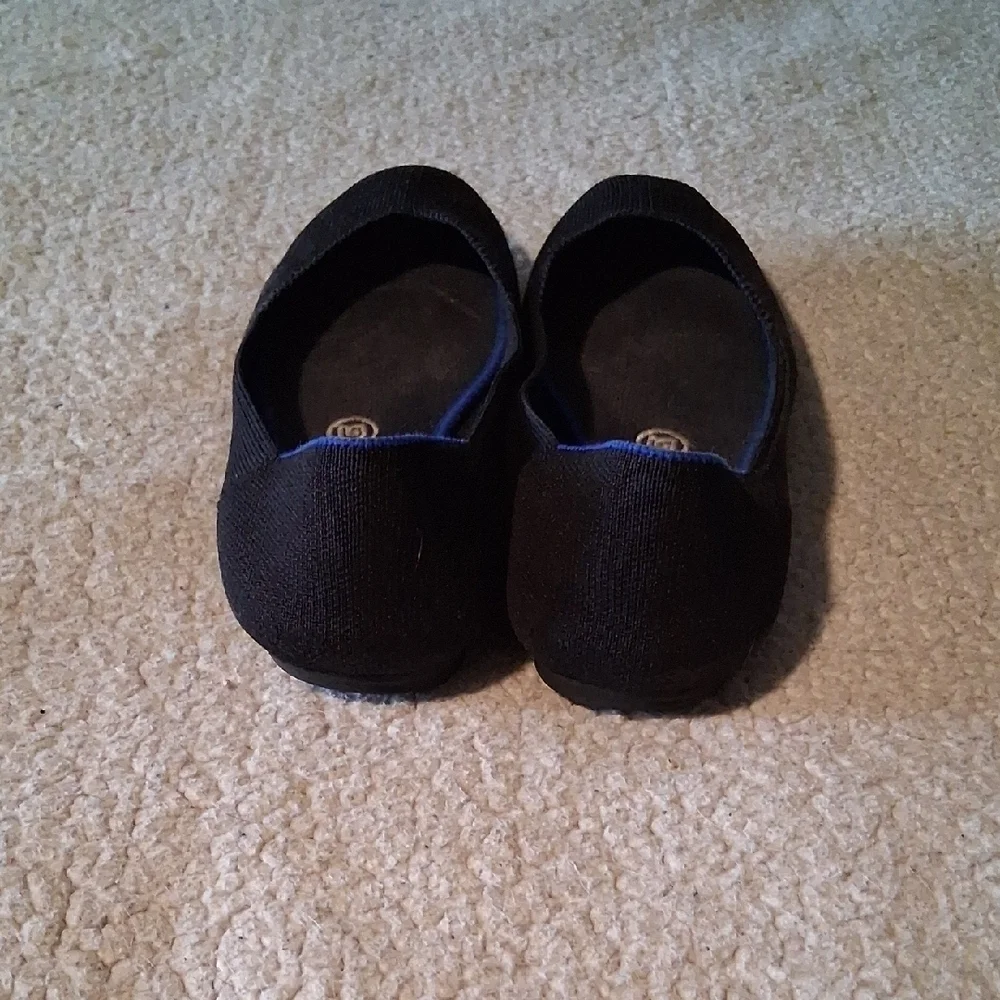 Rothy's Classic Black and Blue Flats